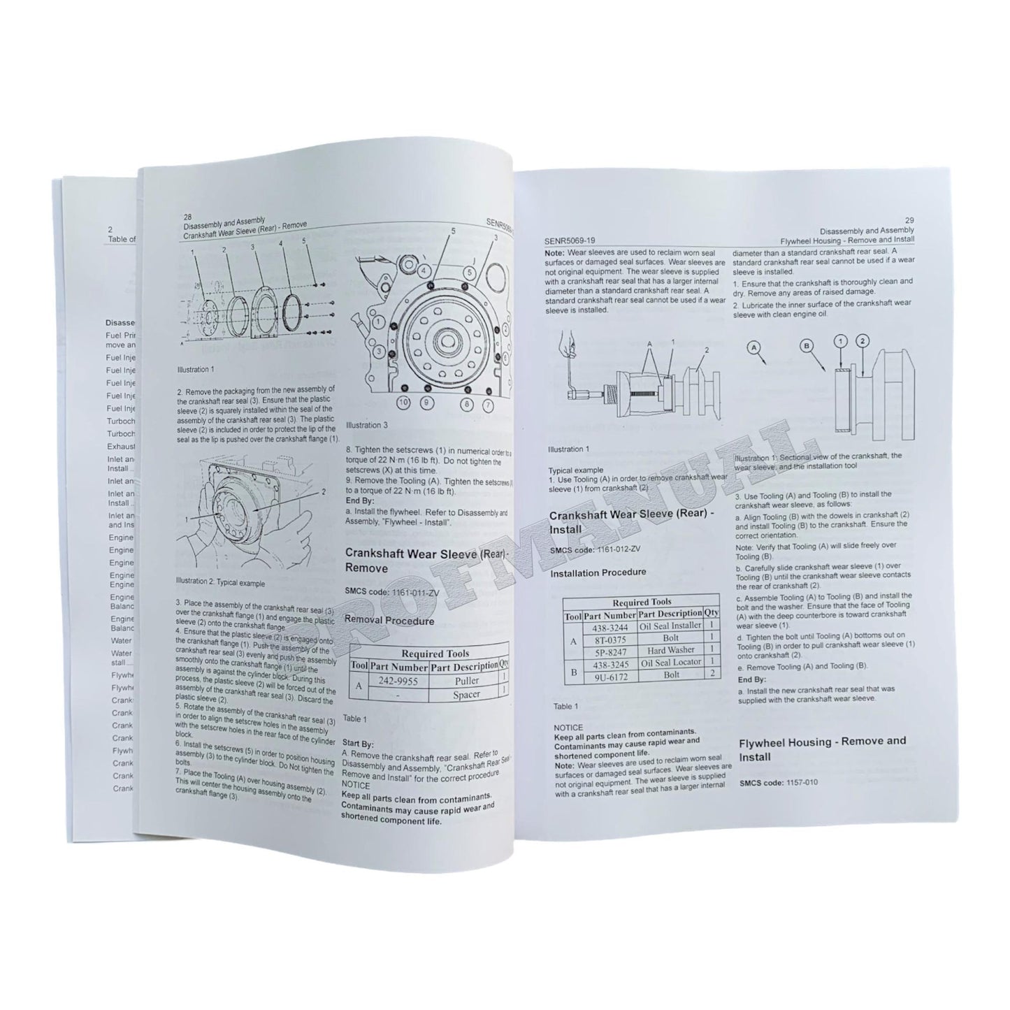 Caterpillar Cat 3054C Engine Built Machine Disassembly Assembly Manual