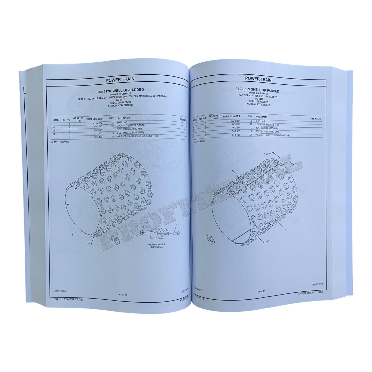 Catalogue de pièces détachées pour compacteur de sol Caterpillar Cat CP56B CS56B Manuel KEBP0379