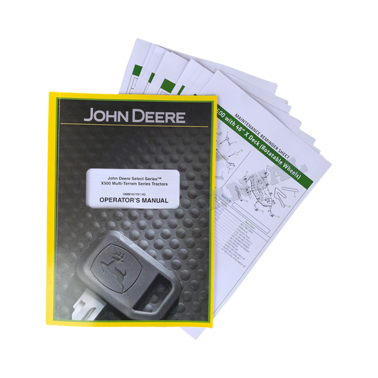 JOHN DEERE X500 X530 X534 TRAKTOR-BETRIEBSHANDBUCH + BONUS