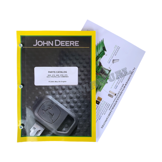 CATALOGUE DES PIÈCES DÉTACHÉES POUR MOISSONNEUSE-BATTEUSE JOHN DEERE 9650 STS 9750 STS MANUEL + !BONUS!