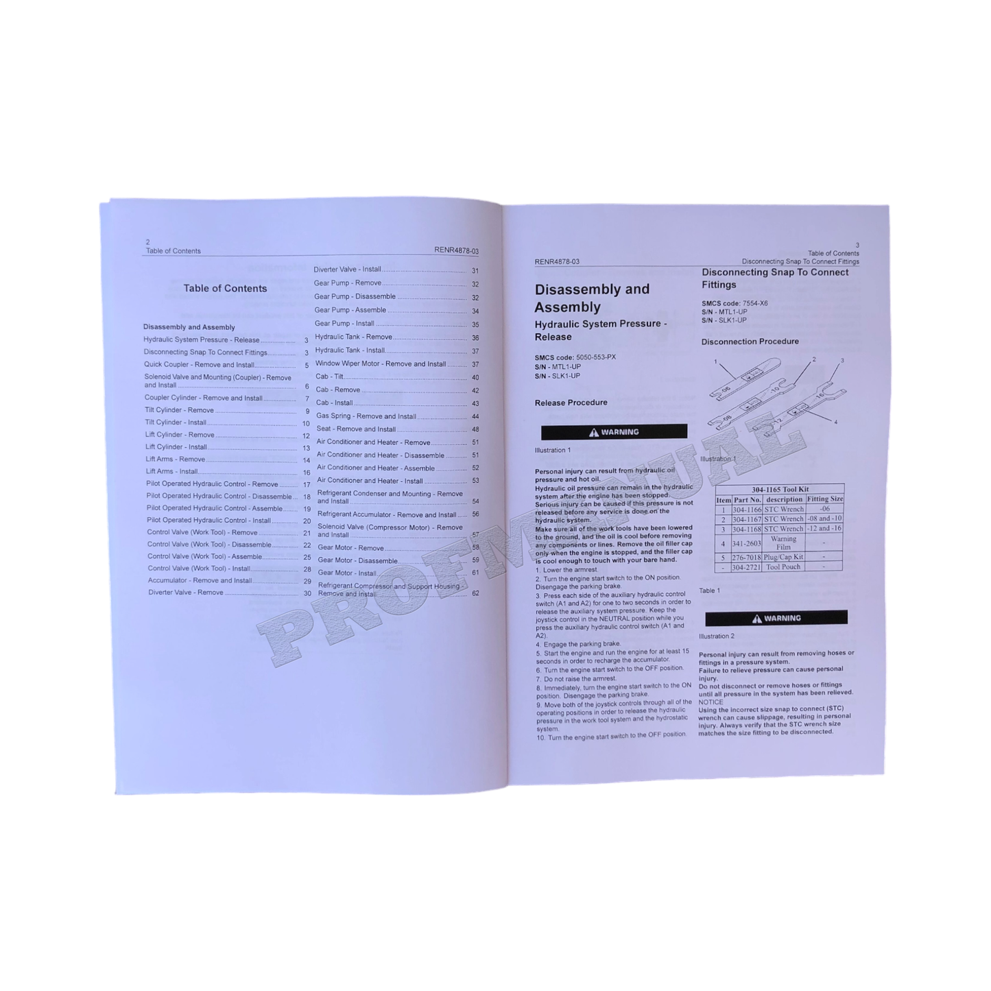 Caterpillar 247B 247B2 257B 257B2 Loader Service Manual Disassembly Assembly