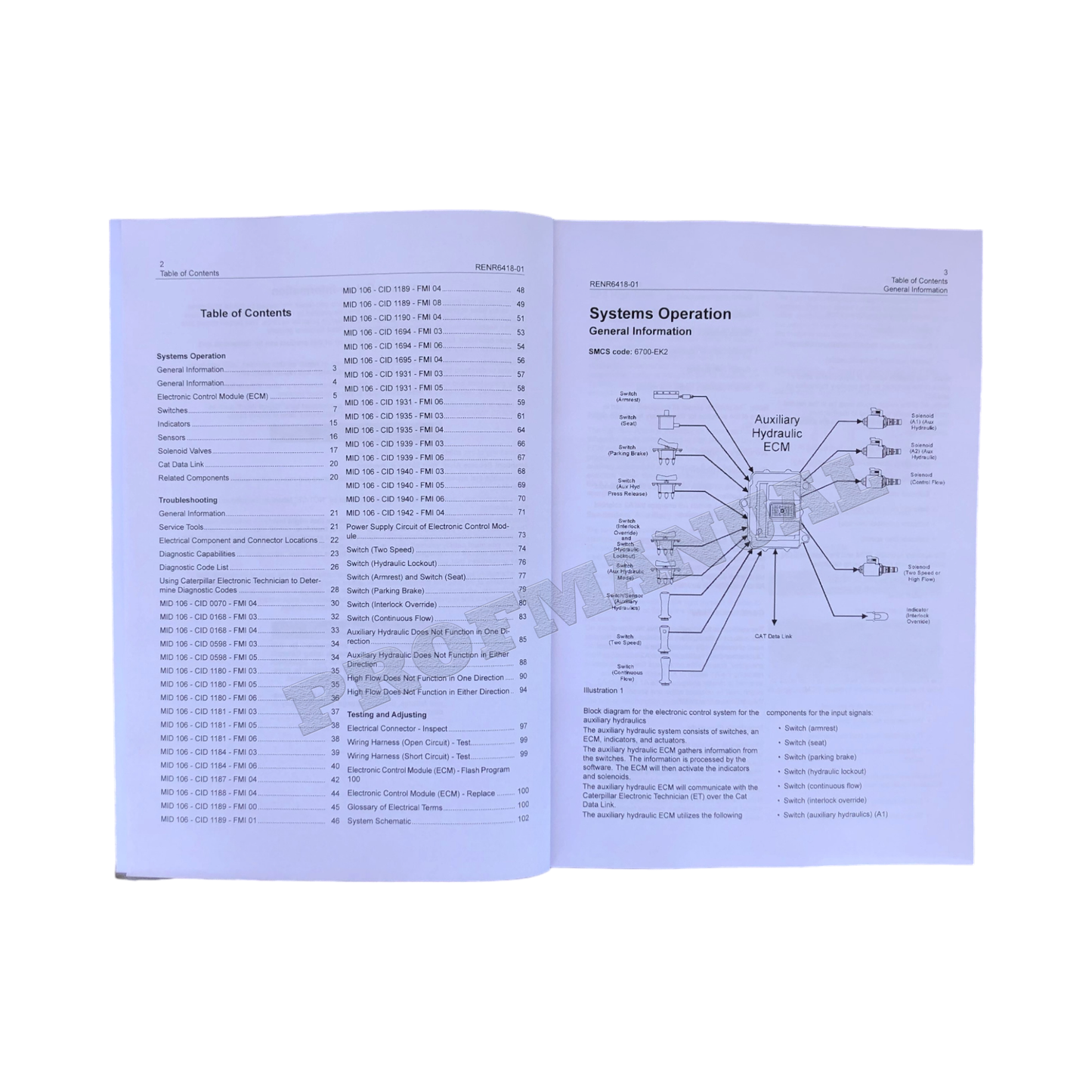 Caterpillar 216B 226B 232B 236B 242B Loader Operation Test Manual Troubleshoot