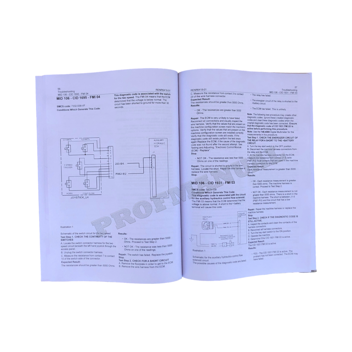 Caterpillar 216B 226B 232B 236B 242B Lader Betrieb Test Handbuch Fehlerbehebung