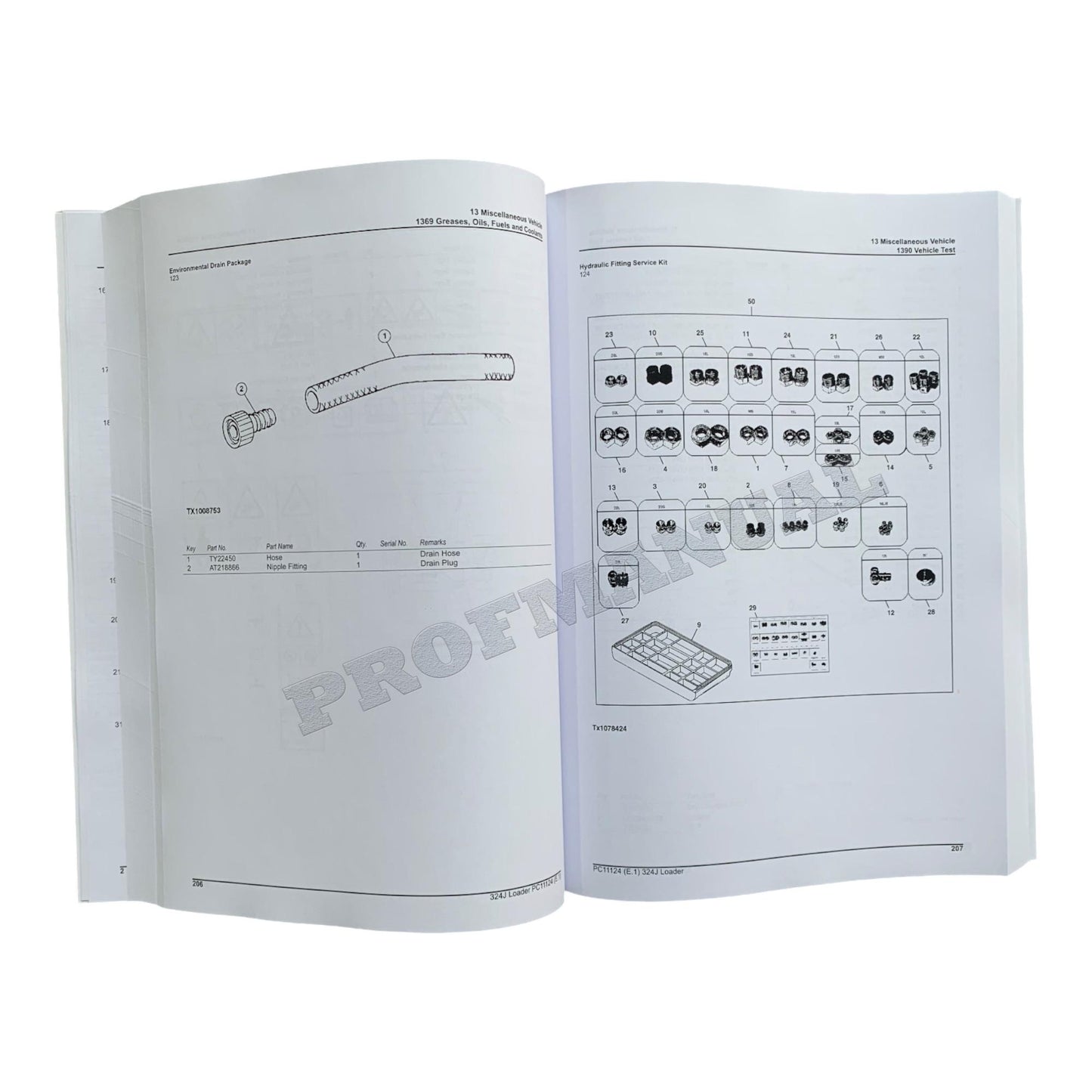 JOHN DEERE 324J LADER ERSATZTEILKATALOGHANDBUCH