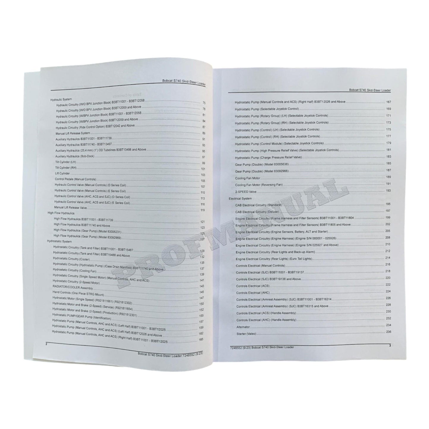 Bobcat S740 Kompaktlader Ersatzteilkatalog Handbuch B3BT11001-