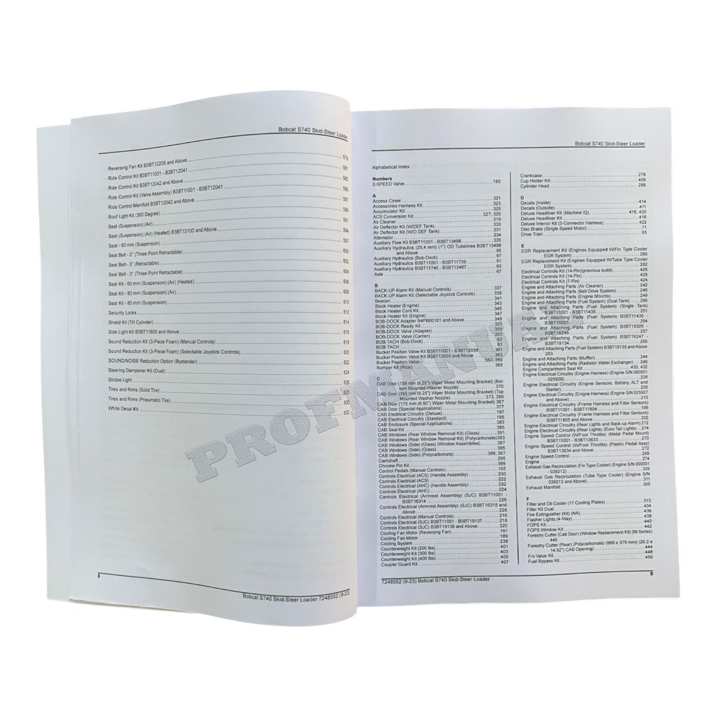 Bobcat S740 Kompaktlader Ersatzteilkatalog Handbuch B3BT11001-