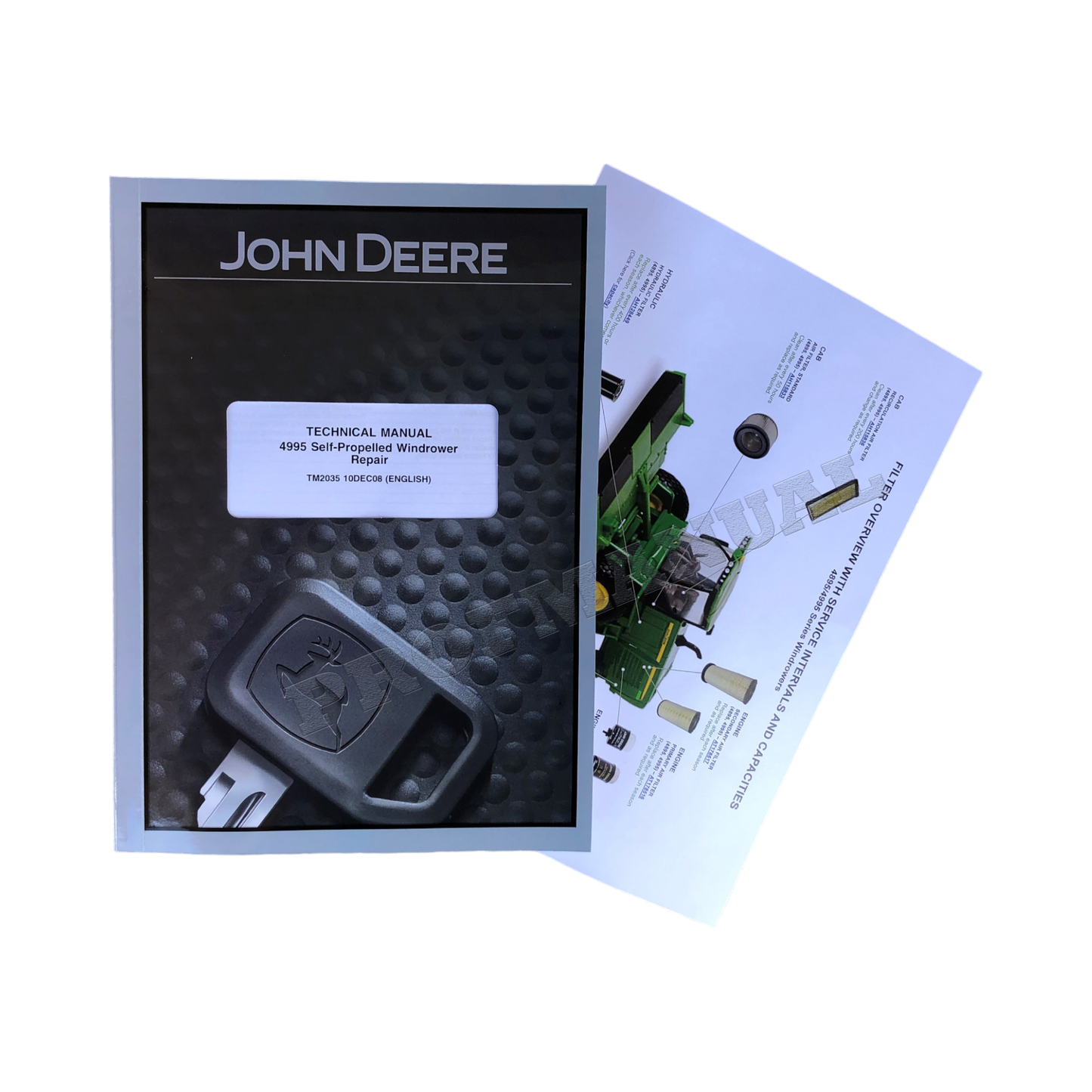 JOHN DEERE 4995 WINDROWER REPAIR SERVICE MANUAL + !BONUS!