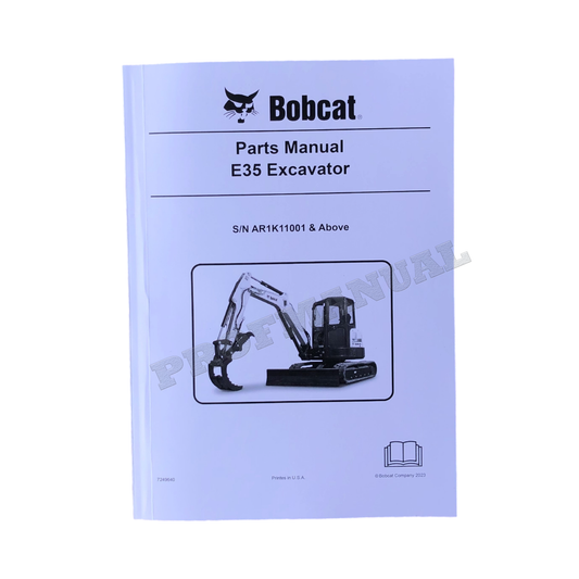 Manuel du catalogue des pièces détachées pour excavatrice Bobcat E35 AR1K11001-