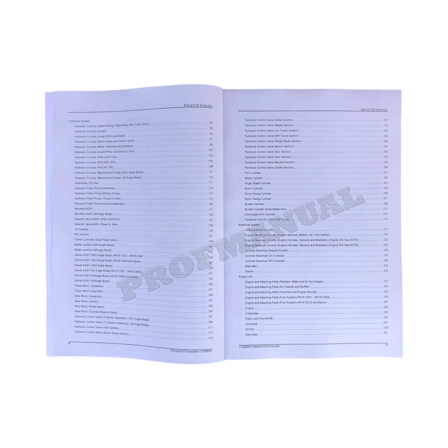 Bobcat E35 Bagger Teilekatalog Handbuch AR1K11001-