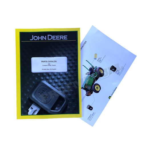 Catalogue et manuel des pièces détachées du tracteur utilitaire compact John Deere 955 + !BONUS!