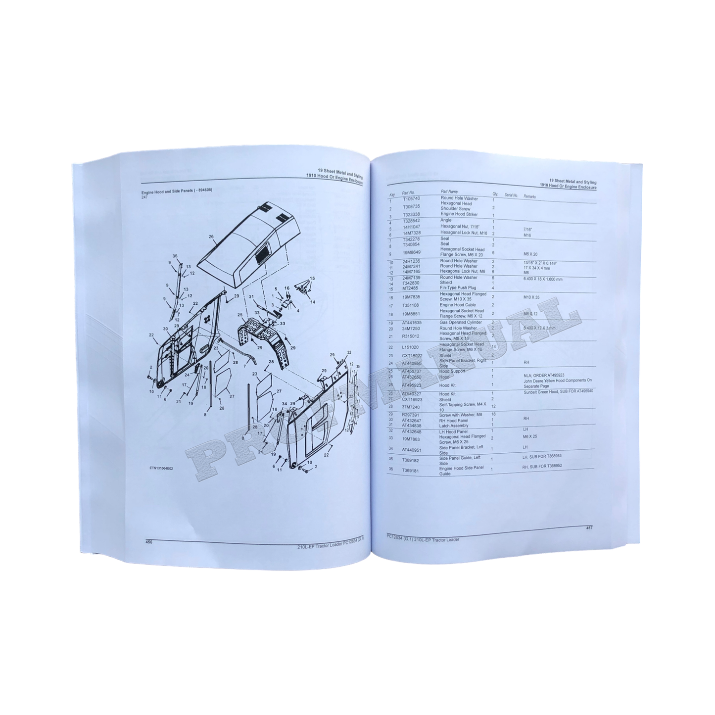 JOHN DEERE 210L EP TRACTOR LOADER PARTS CATALOG + !BONUS!