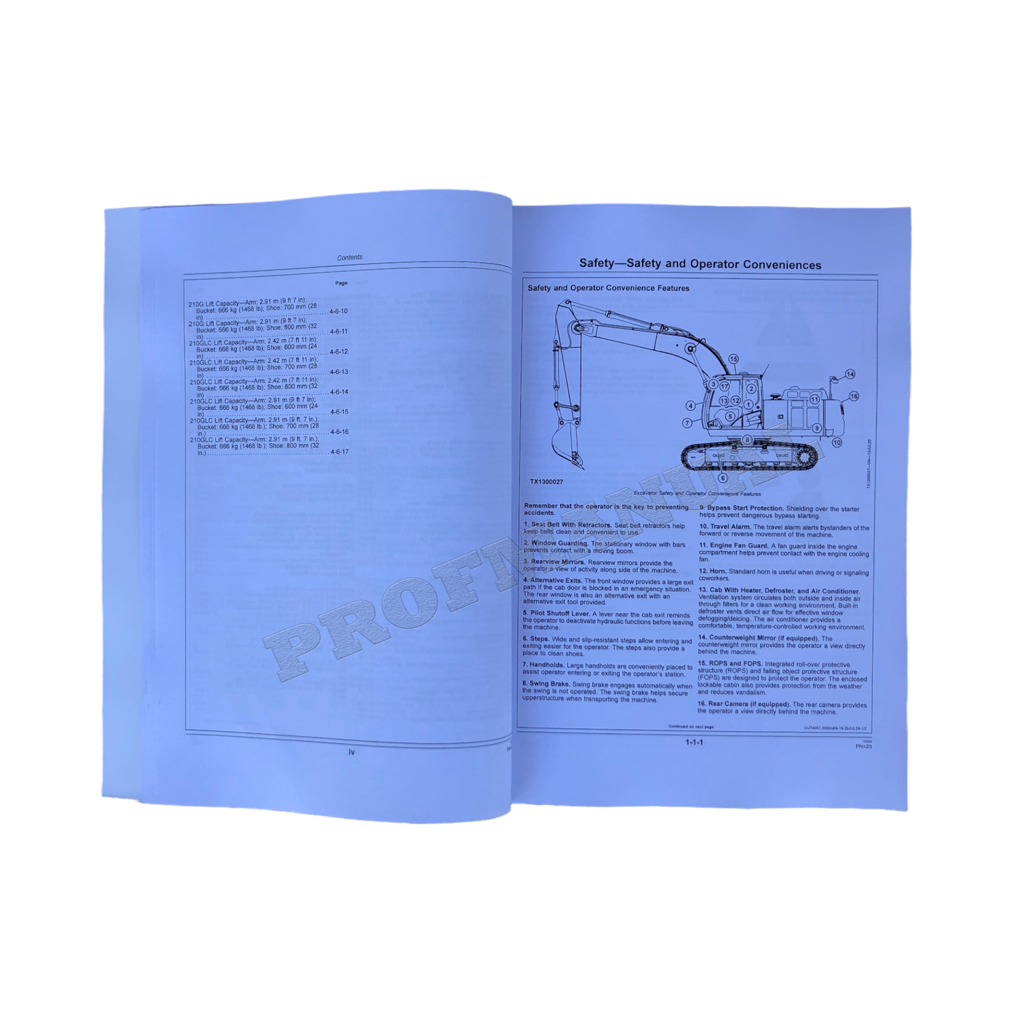 JONH DEERE 210G 210GLC EXCAVATOR OPERATORS MANUAL  + !BONUS!