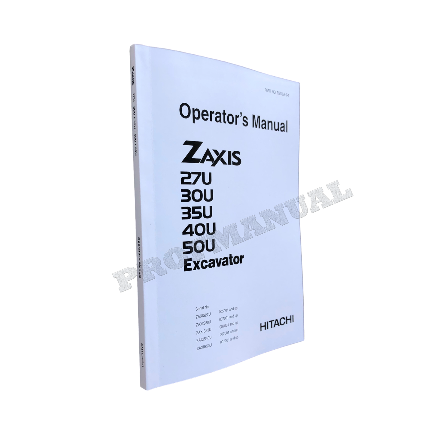 HITACHI ZAXIS ZX 27U 30U 35U 40U 50U EXCAVATOR OPERATORS MANUAL