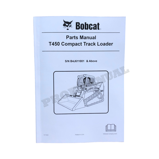 Catalogue de pièces détachées pour chargeuse compacte sur chenilles Bobcat T450 Manuel B4J611001-