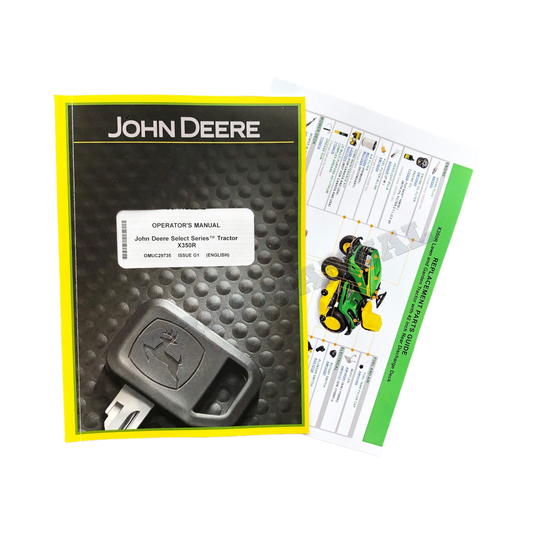 JOHN DEERE X350R TRACTOR OPERATORS MANUAL + !BONUS!