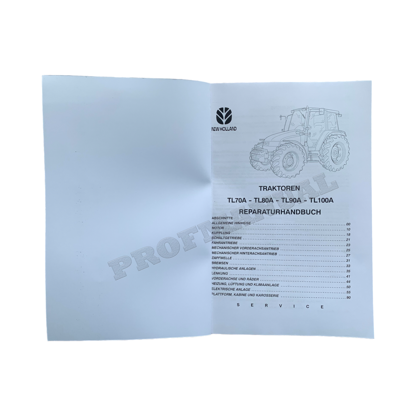 NEW HOLLAND TL70A TL80A TL90A TL100A TRAKTOR REPARATURHANDBUCH