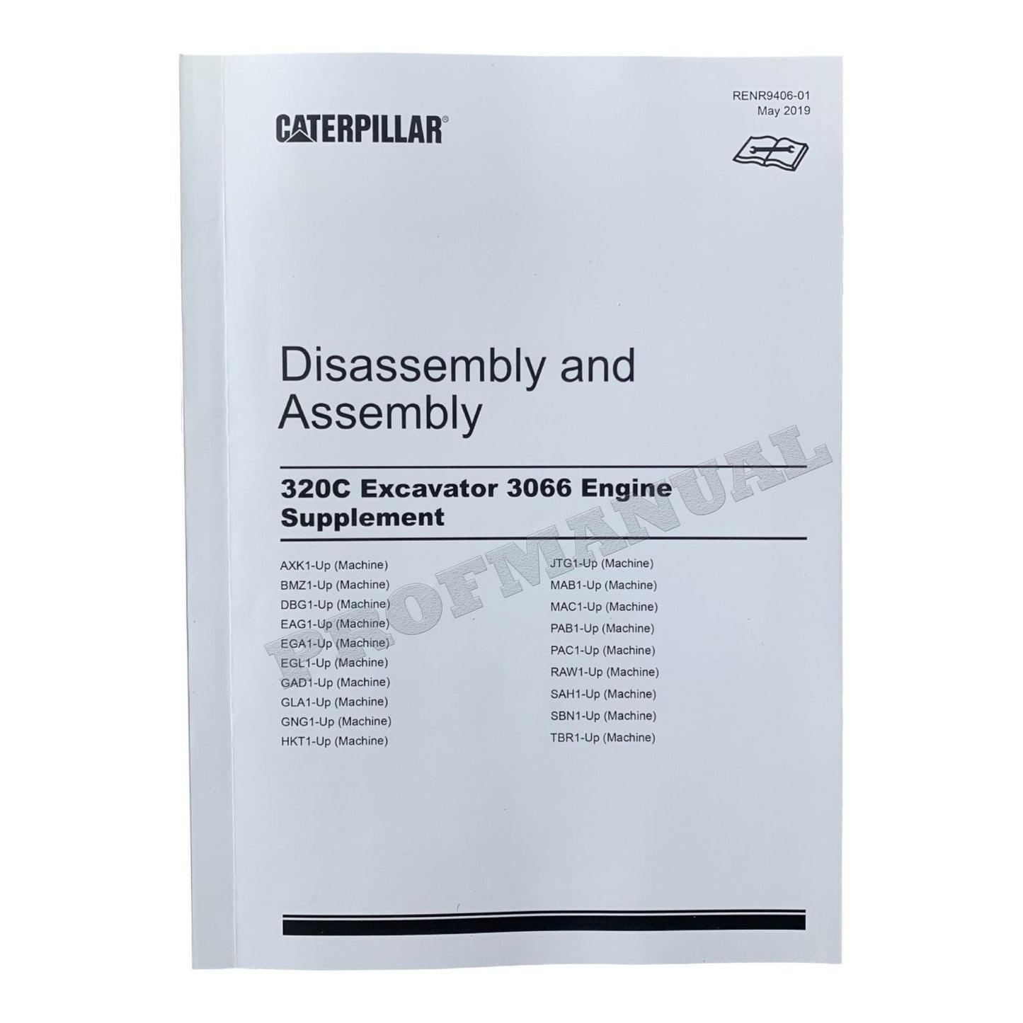 Caterpillar 320C Excavator 3066 Engine Supplement Disassembly Assembly Manual