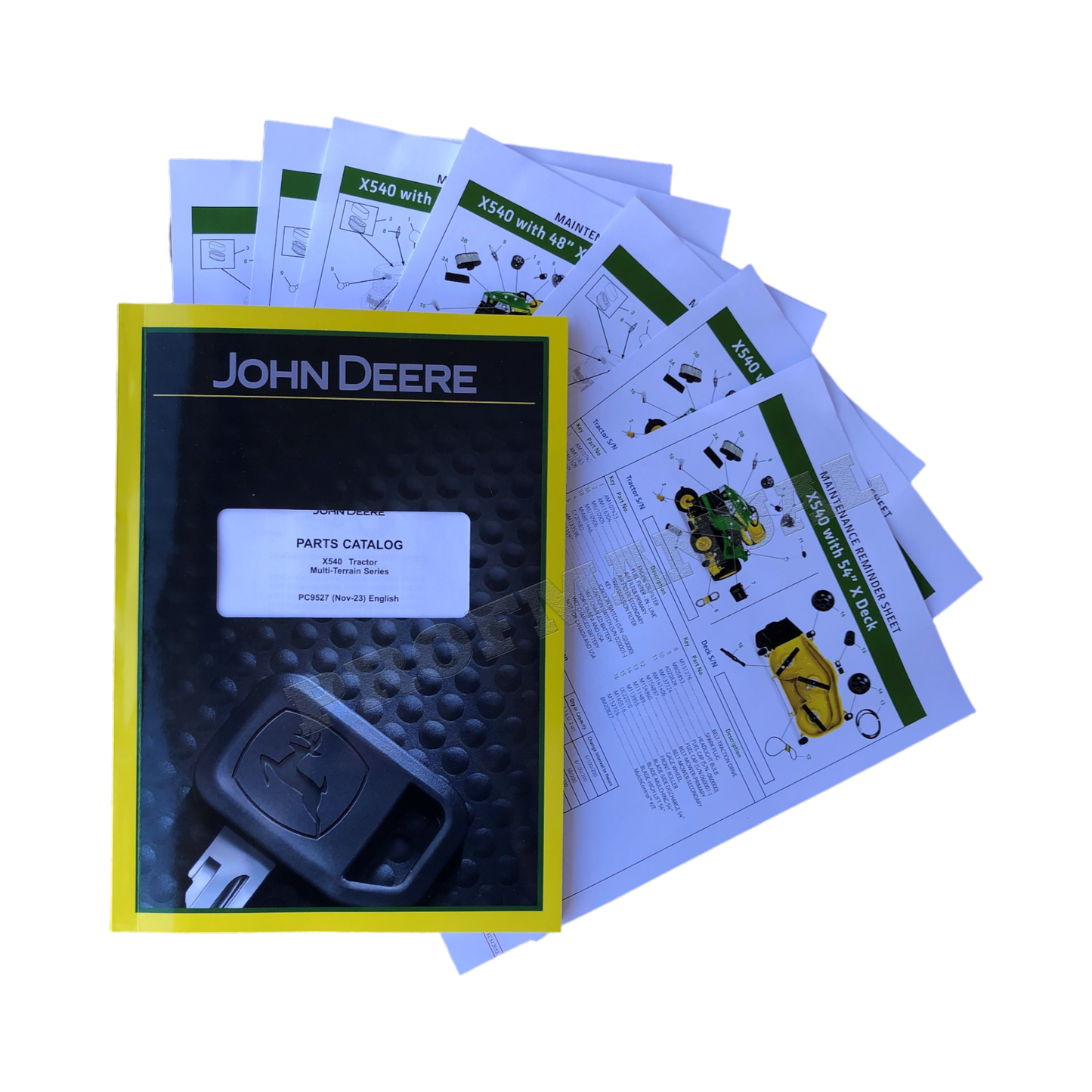 JOHN DEERE X540 TRAKTOR-ERSATZTEILKATALOG-HANDBUCH + !BONUS! 