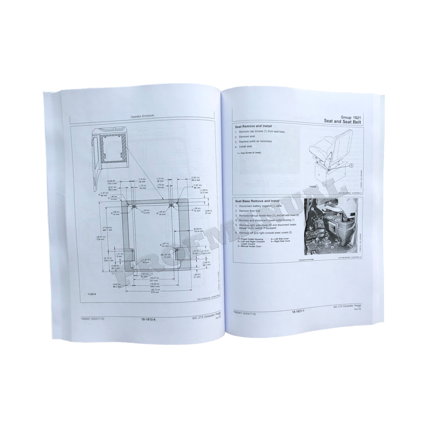 JOHN DEERE 50C ZTS 50CZTS BAGGER REPARATUR-SERVICEHANDBUCH