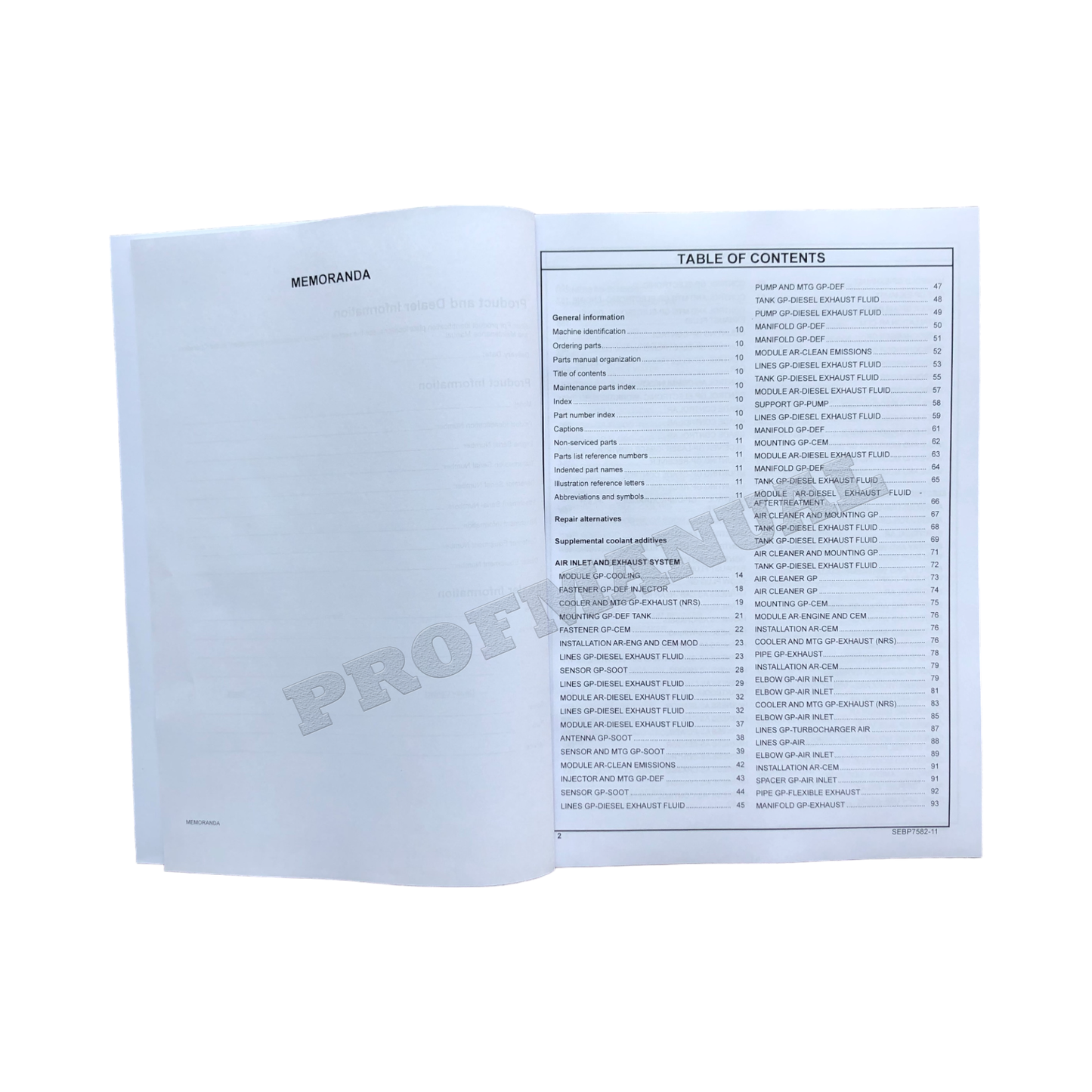 Caterpillar Cat 330F L Excavator Parts Catalog Manual ser D8T1-Up MBX1-Up