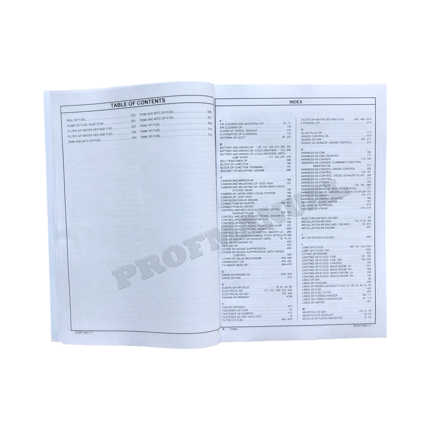 Caterpillar Cat 330F L Excavator Parts Catalog Manual ser D8T1-Up MBX1-Up