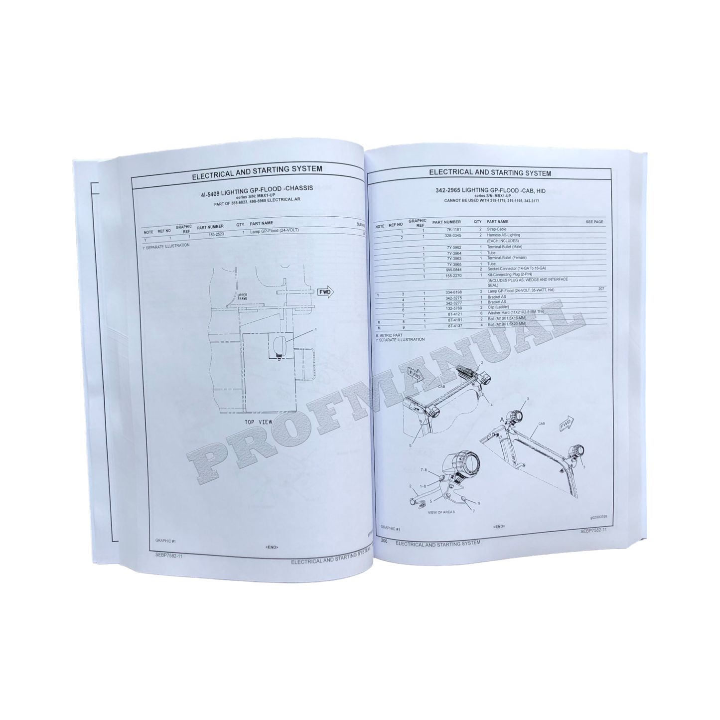 Caterpillar Cat 330F L Excavator Parts Catalog Manual ser D8T1-Up MBX1-Up