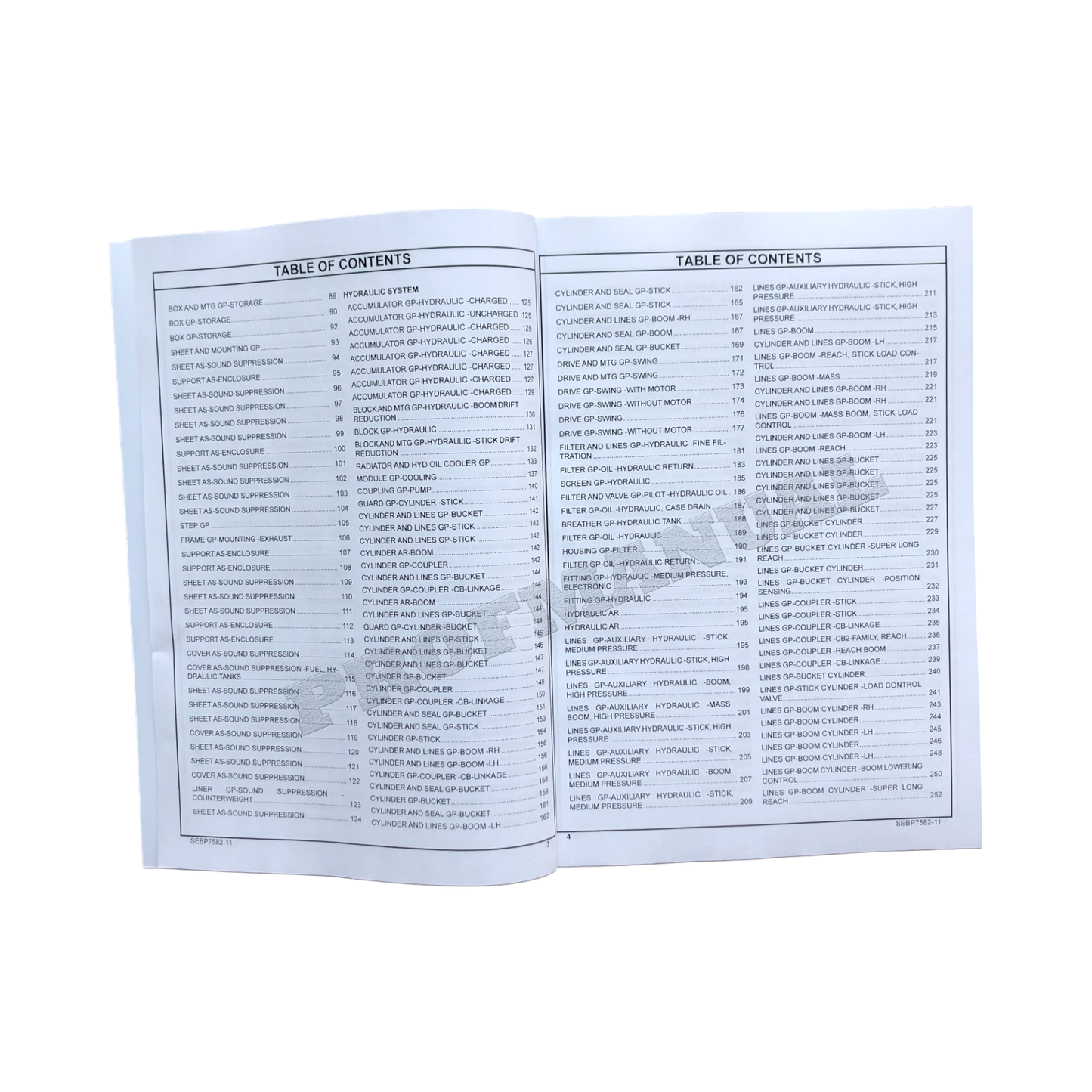 Caterpillar Cat 330F L Excavator Parts Catalog Manual ser D8T1-Up MBX1-Up