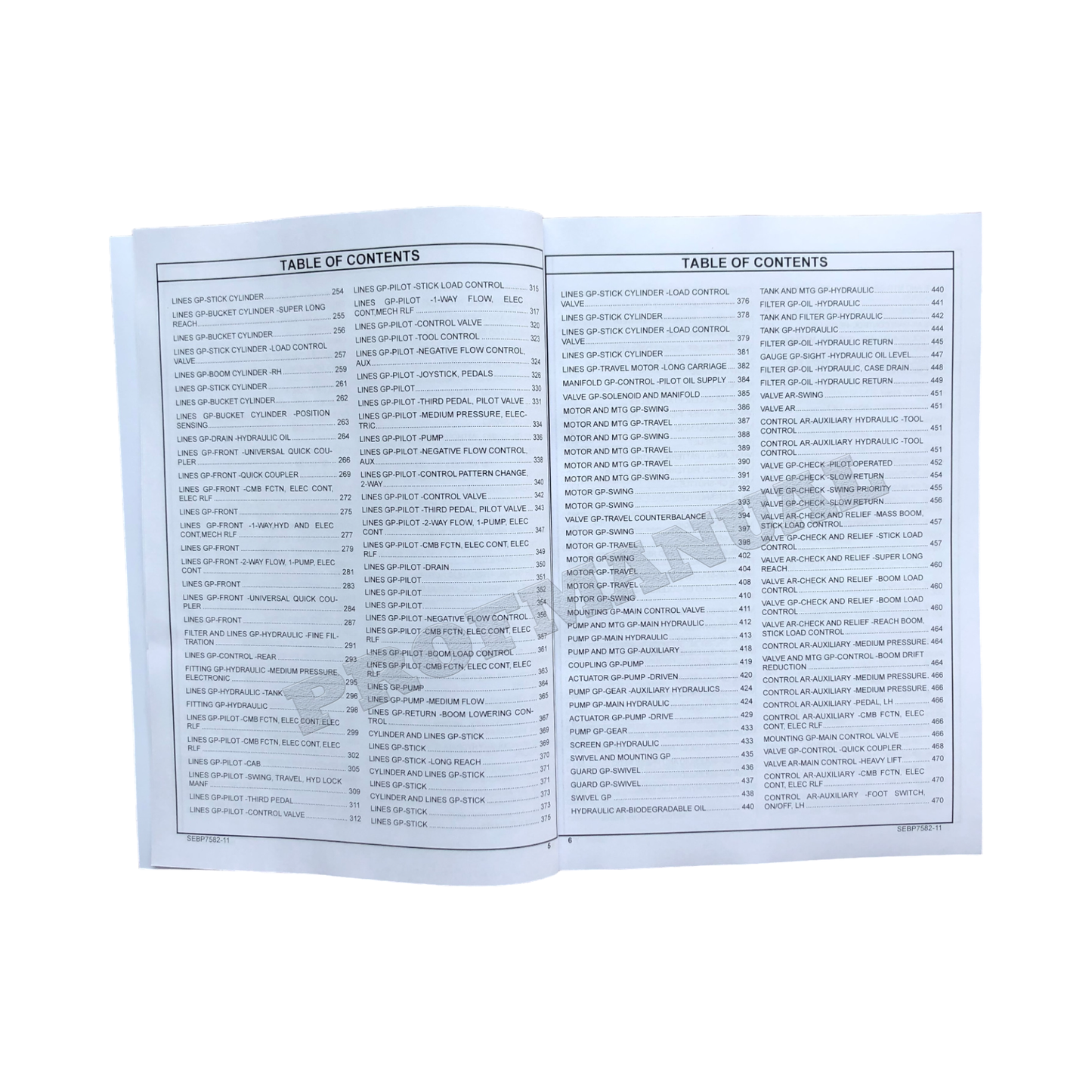 Caterpillar Cat 330F L Excavator Parts Catalog Manual ser D8T1-Up MBX1-Up