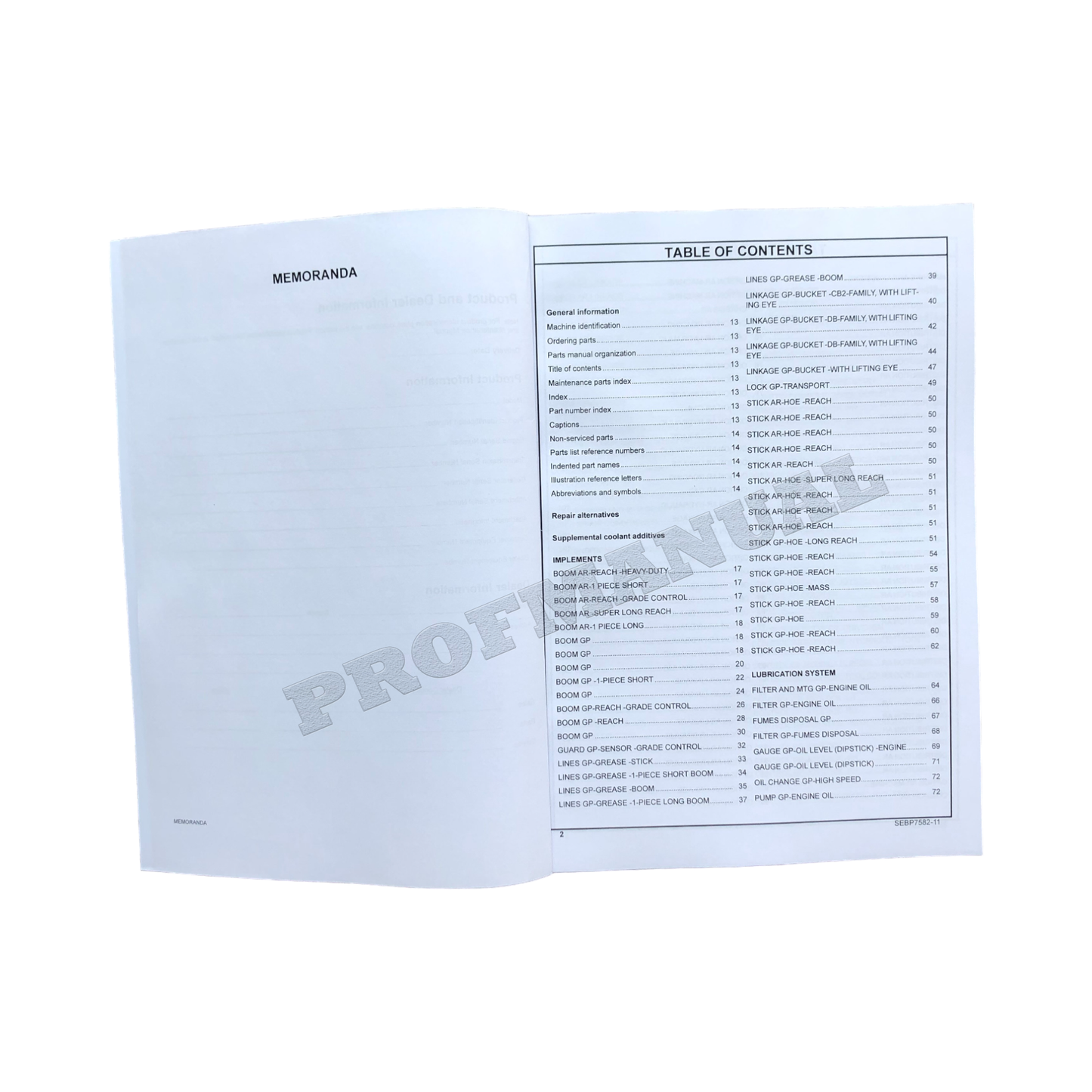 Caterpillar Cat 330F L Excavator Parts Catalog Manual ser D8T1-Up MBX1-Up