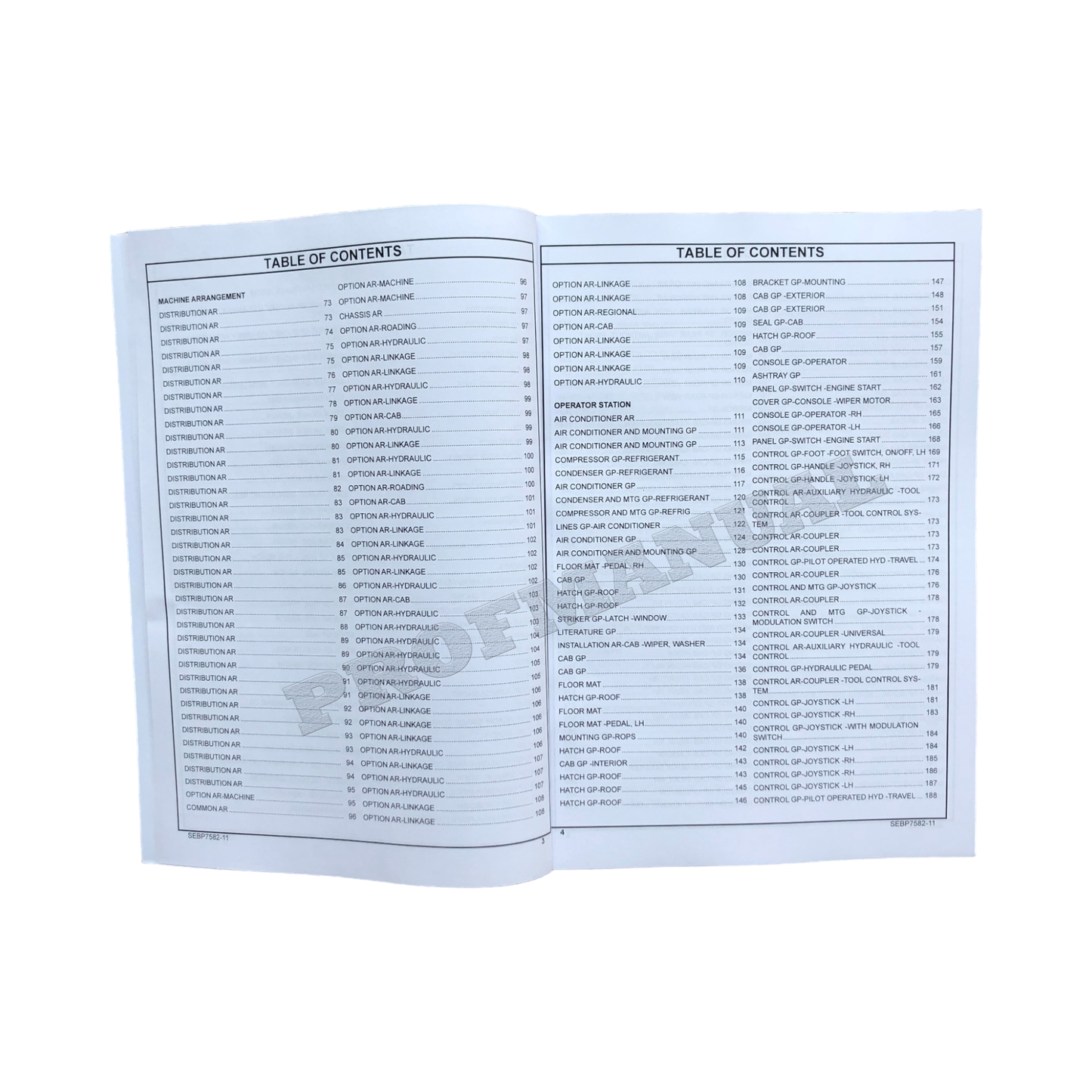 Caterpillar Cat 330F L Excavator Parts Catalog Manual ser D8T1-Up MBX1-Up