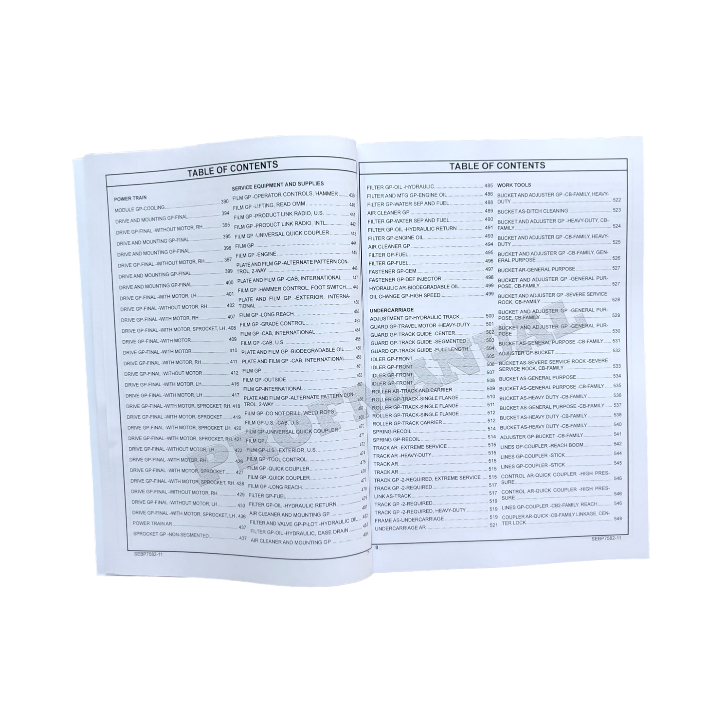 Caterpillar Cat 330F L Excavator Parts Catalog Manual ser D8T1-Up MBX1-Up