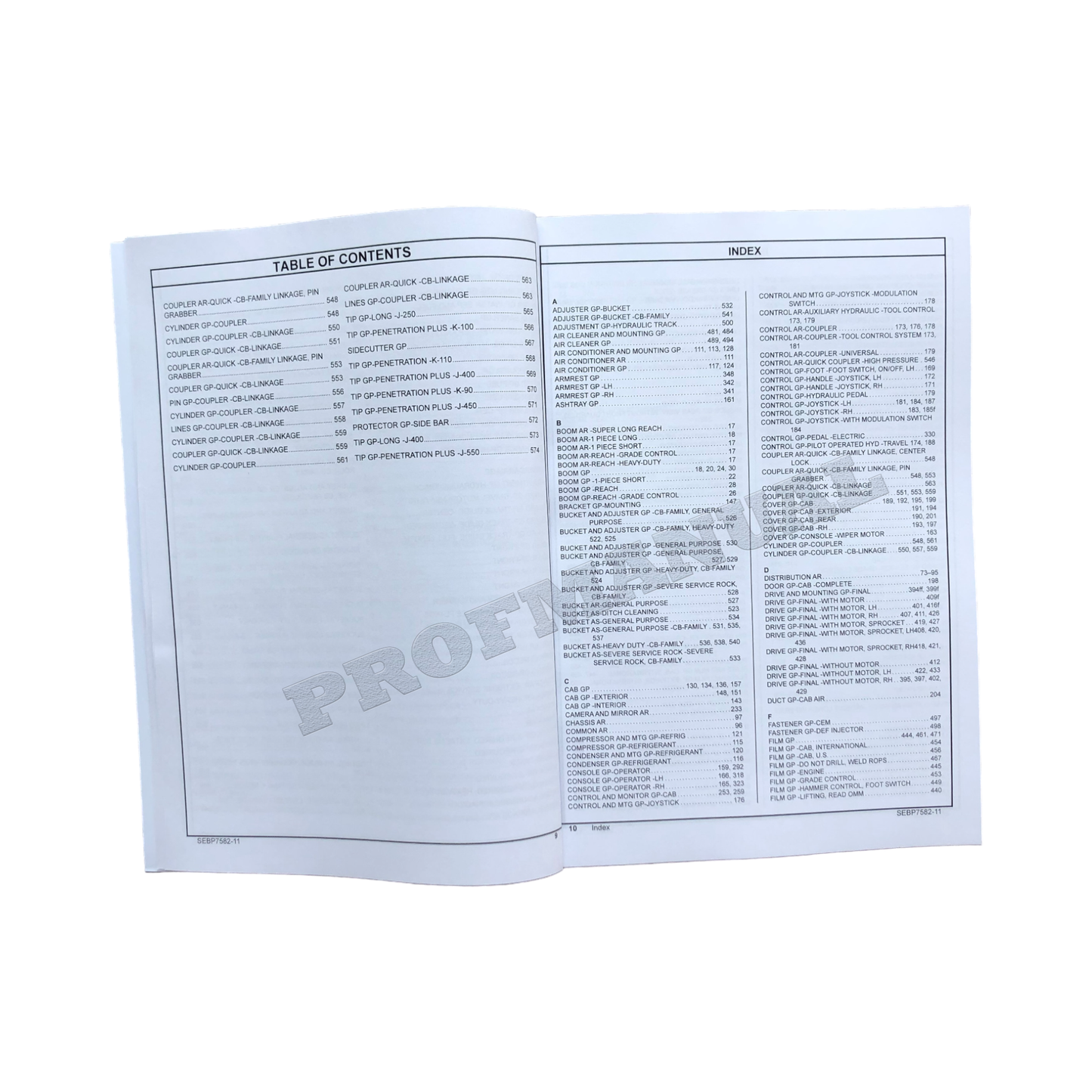 Caterpillar Cat 330F L Excavator Parts Catalog Manual ser D8T1-Up MBX1-Up