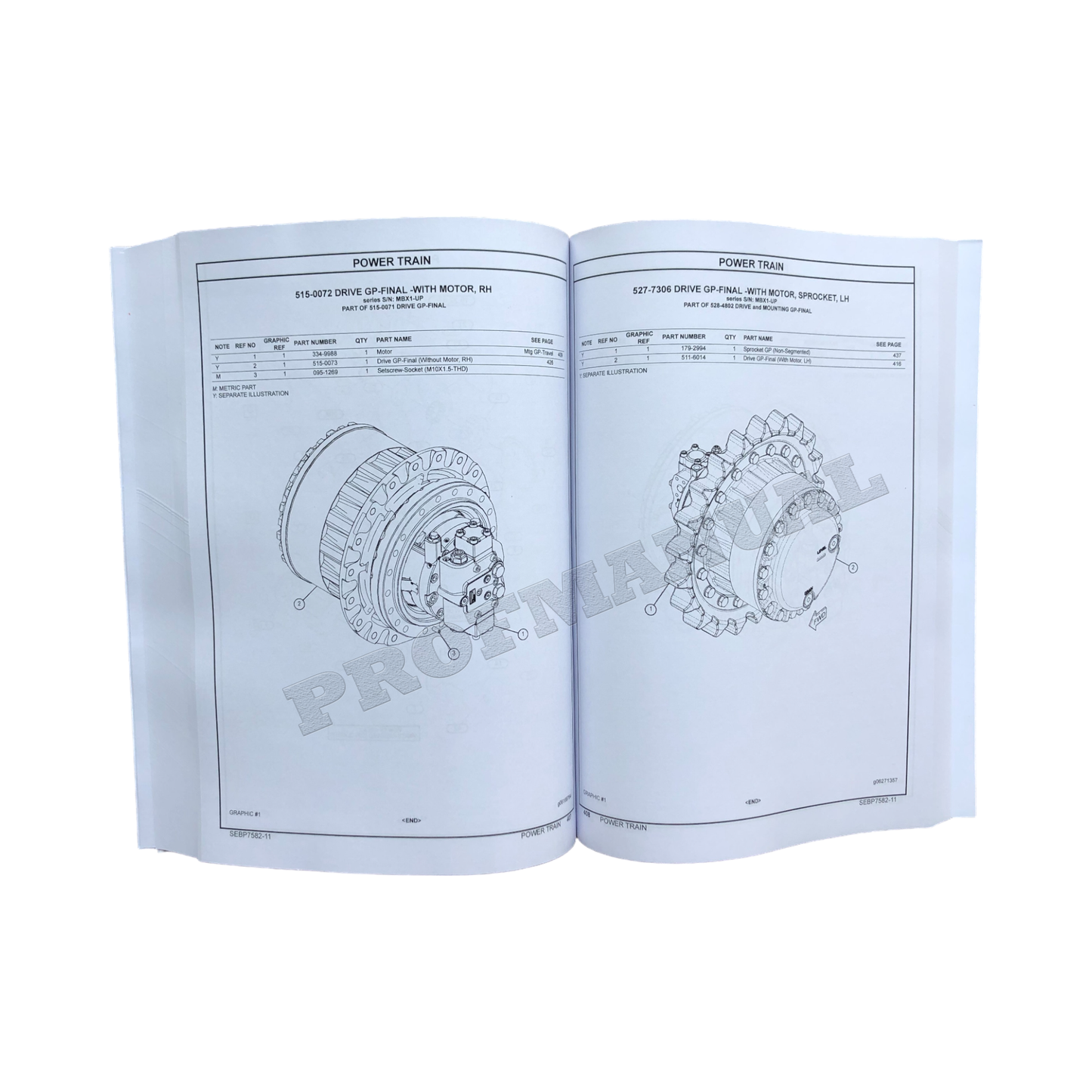 Manuel du catalogue des pièces détachées de la pelle Caterpillar Cat 330F L série D8T1-Up MBX1-Up