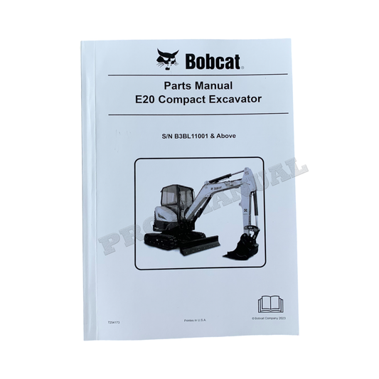 Manuel du catalogue des pièces détachées pour excavatrice Bobcat E20 B3BL11001-