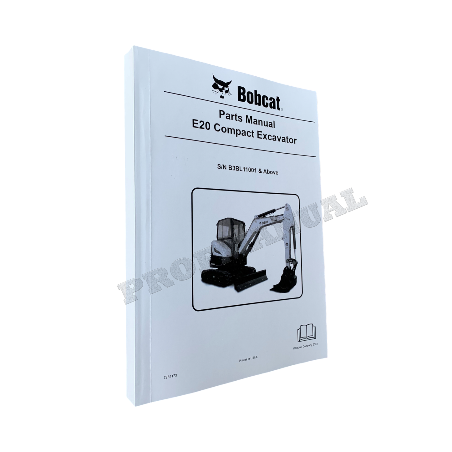 Manuel du catalogue des pièces détachées pour excavatrice Bobcat E20 B3BL11001-