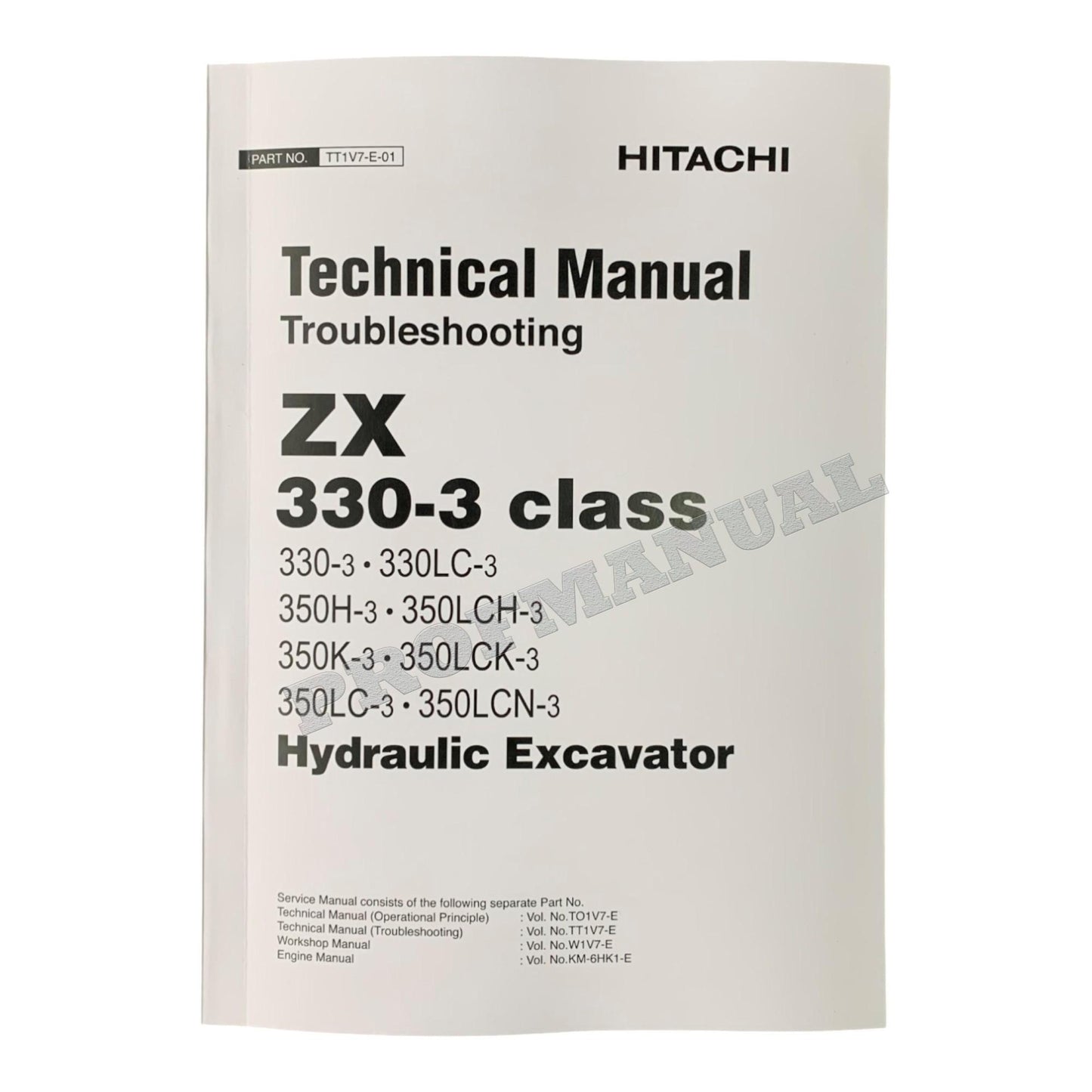 Hitachi ZX350LCK-3 ZX350LC-3 ZX350LCN-3 Excavator Troubleshoot Service Manual +SCHEM