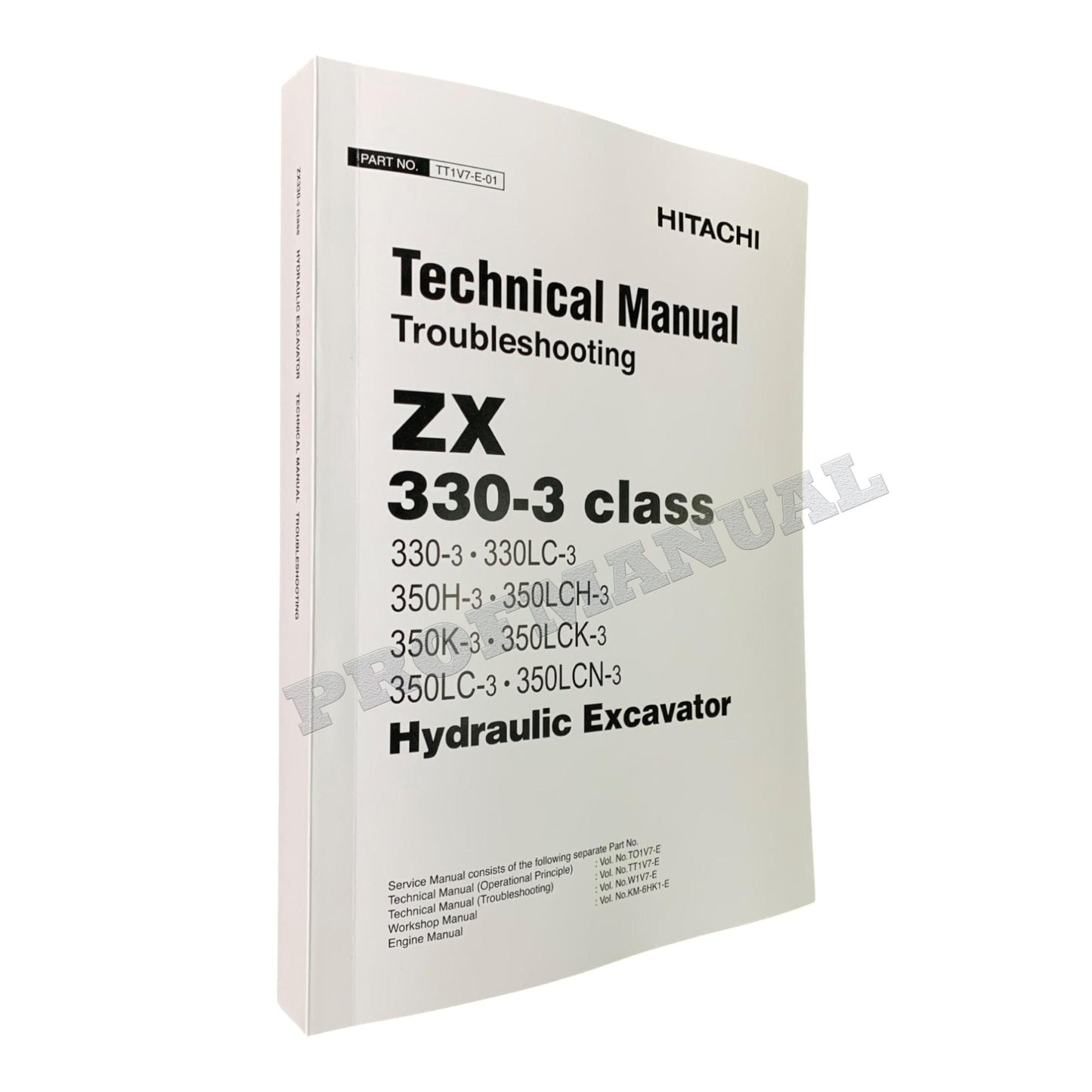 Hitachi ZX330-3 Class 330-3 330LC-3 350H-3 Excavator Troubleshoot Service Manual