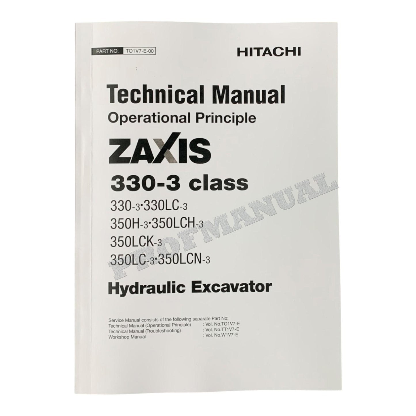 Hitachi ZX330-3 ZX330LC-3 ZX350H-3 Excavator Principle Service manual +BONUS