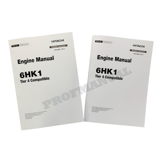 Hitachi 6HK1 Tier 4 North America Engine FULL Service Manual with Schemes