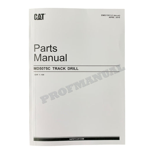 Caterpillar Cat MD5075C TRACK DRILL Parts Catalog Manual