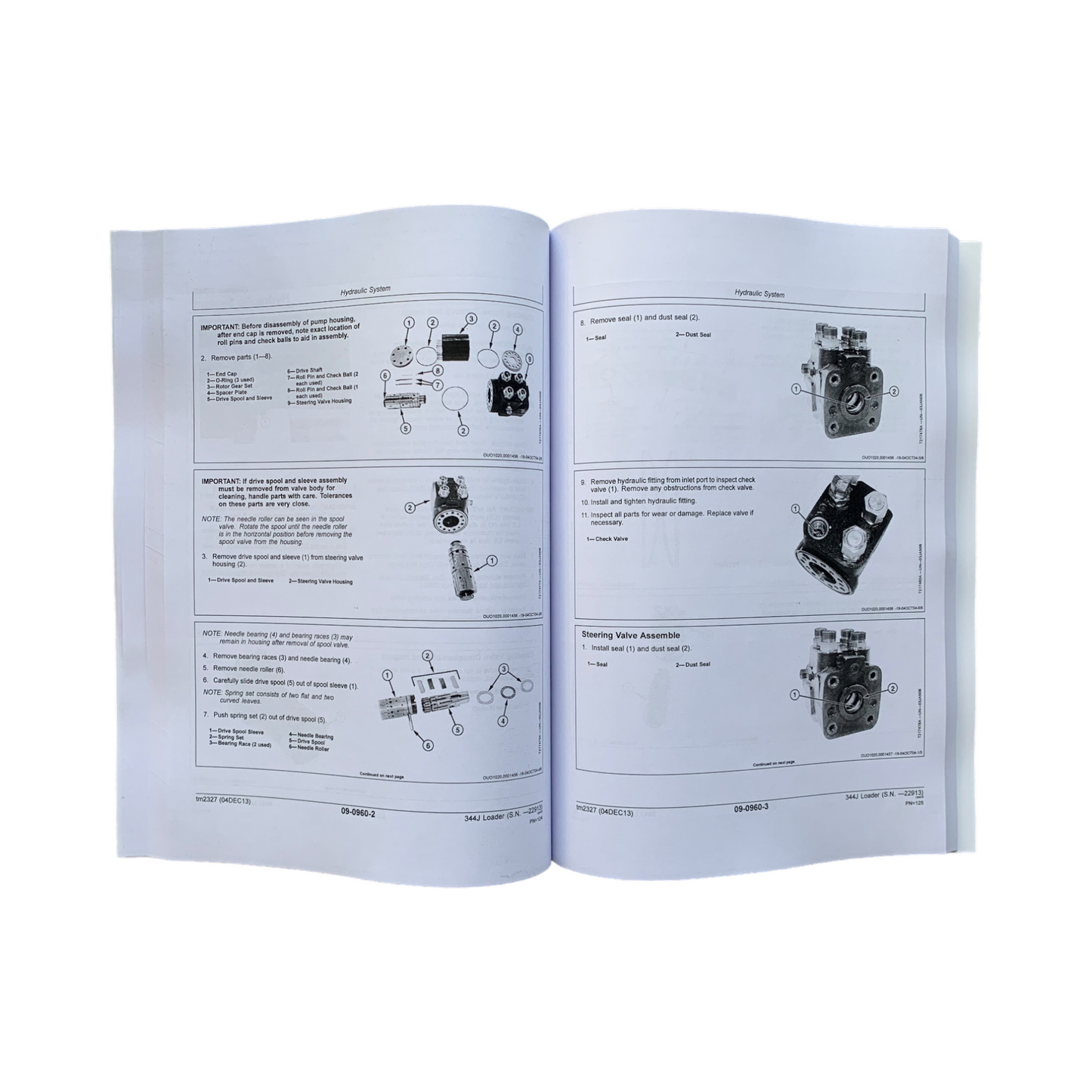 REPARATUR-SERVICEHANDBUCH FÜR JOHN DEERE 344J LADER + !BONUS! 