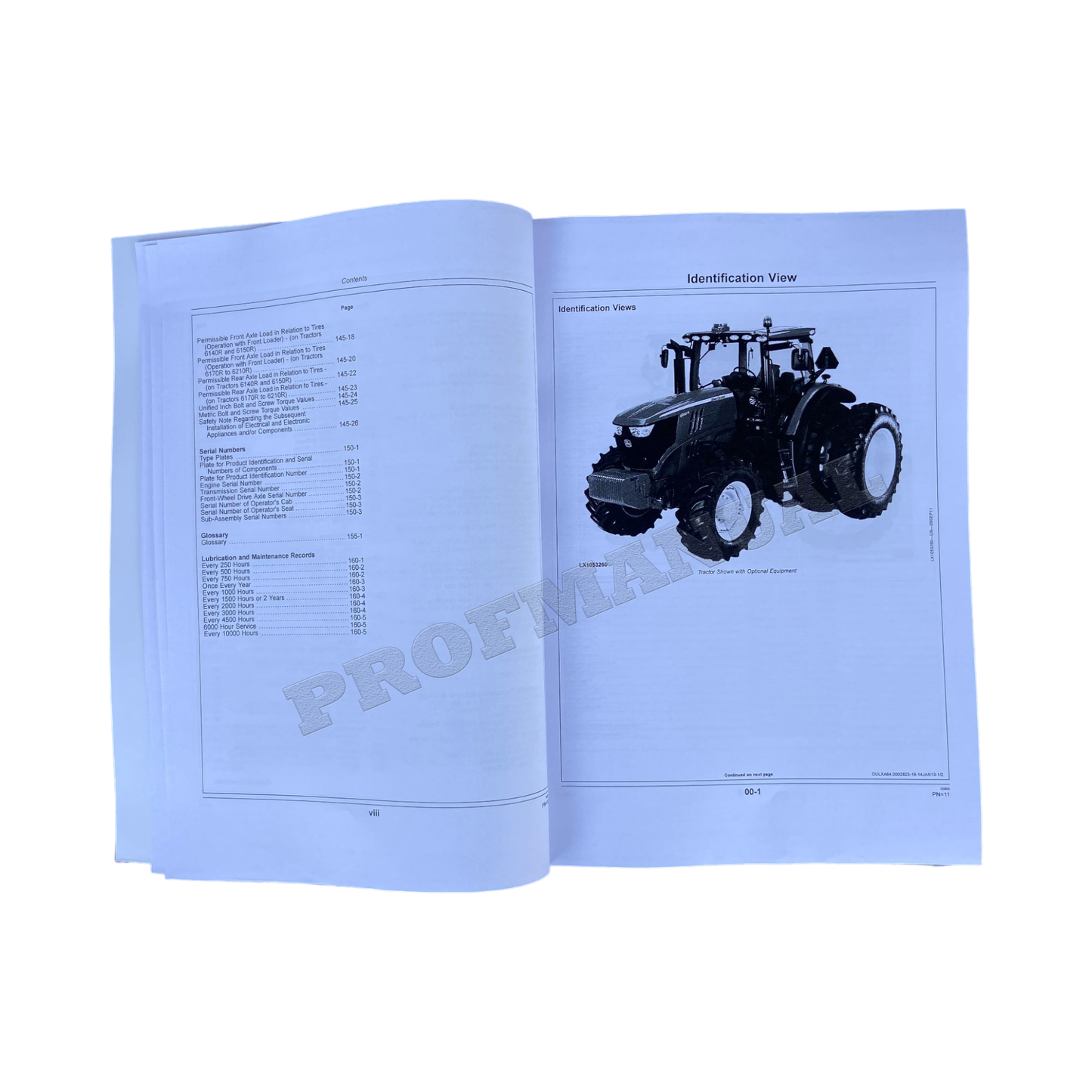 JOHN DEERE 6150R 6150RH 6170R 6190R 6210R 6140R TRACTOR OPERATORS MANUAL