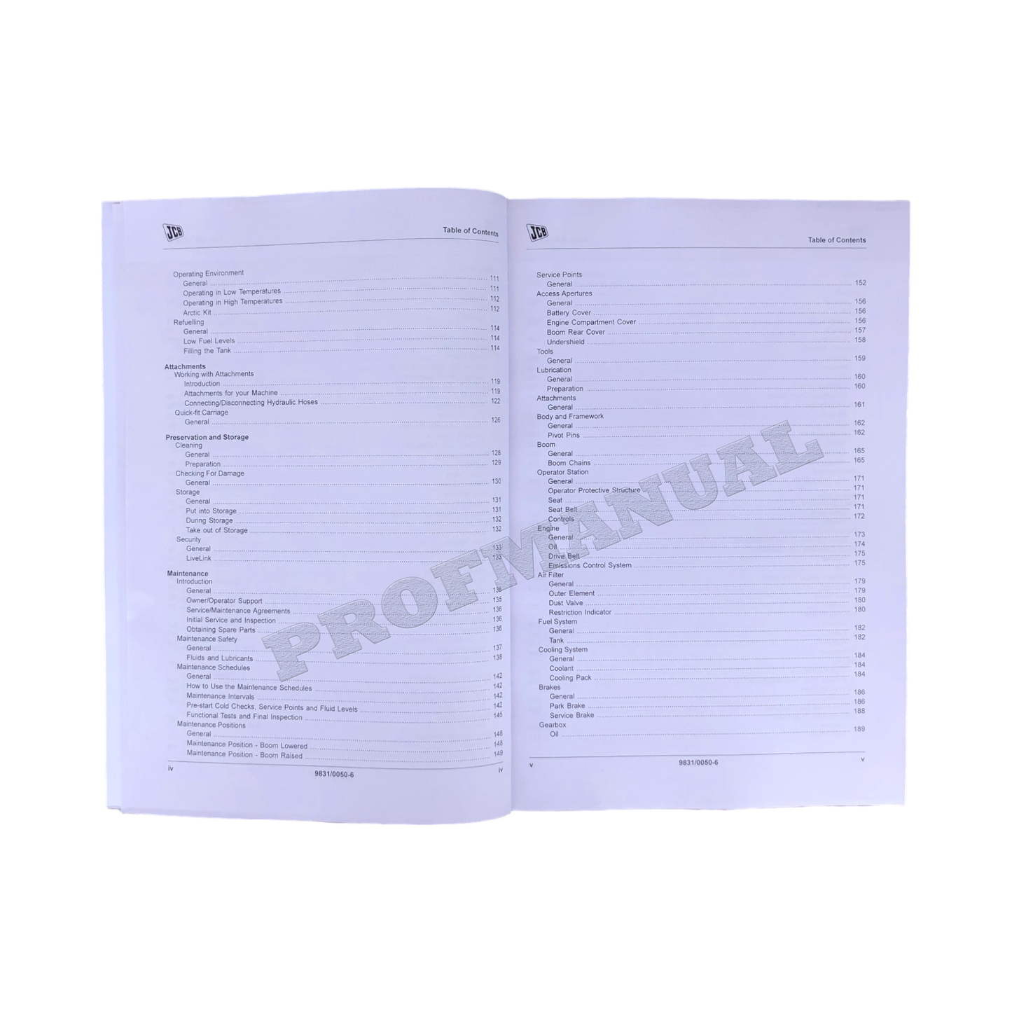 JCB 506-36 507-42 509-42 510-42 510-56 512-56 514-56 Telescopic Handler Operators Manual