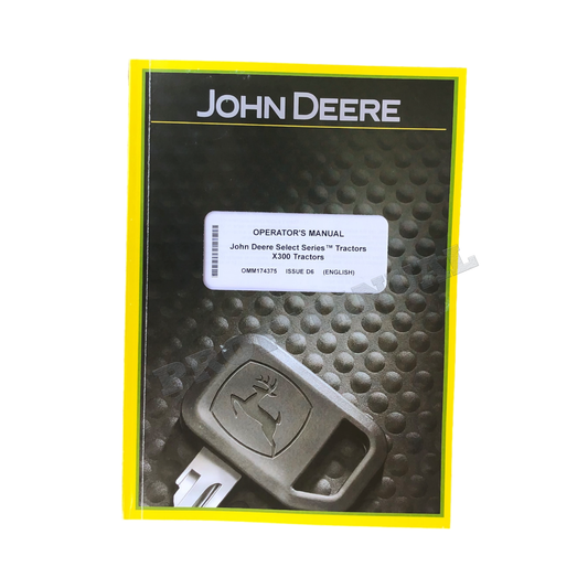 JOHN DEERE X350 X354 X370 X380 X384 X390 X394 X330 TRAKTOR-BETRIEBSHANDBUCH