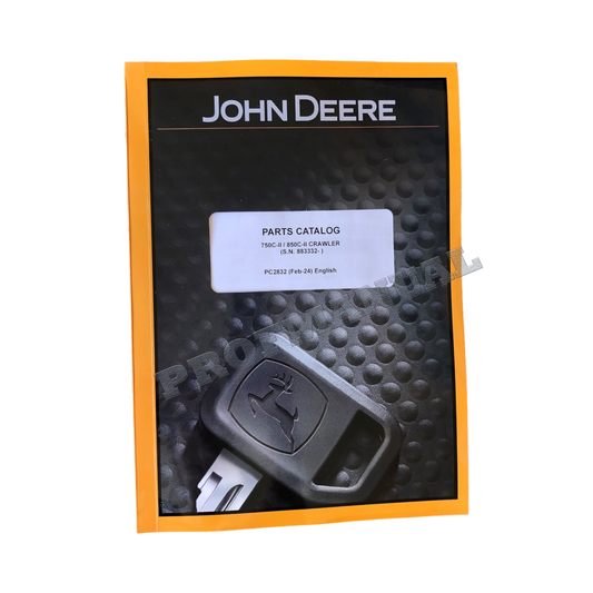 JOHN DEERE 750CII, 850CII CRAWLER DOZER PARTS CATALOG MANUAL