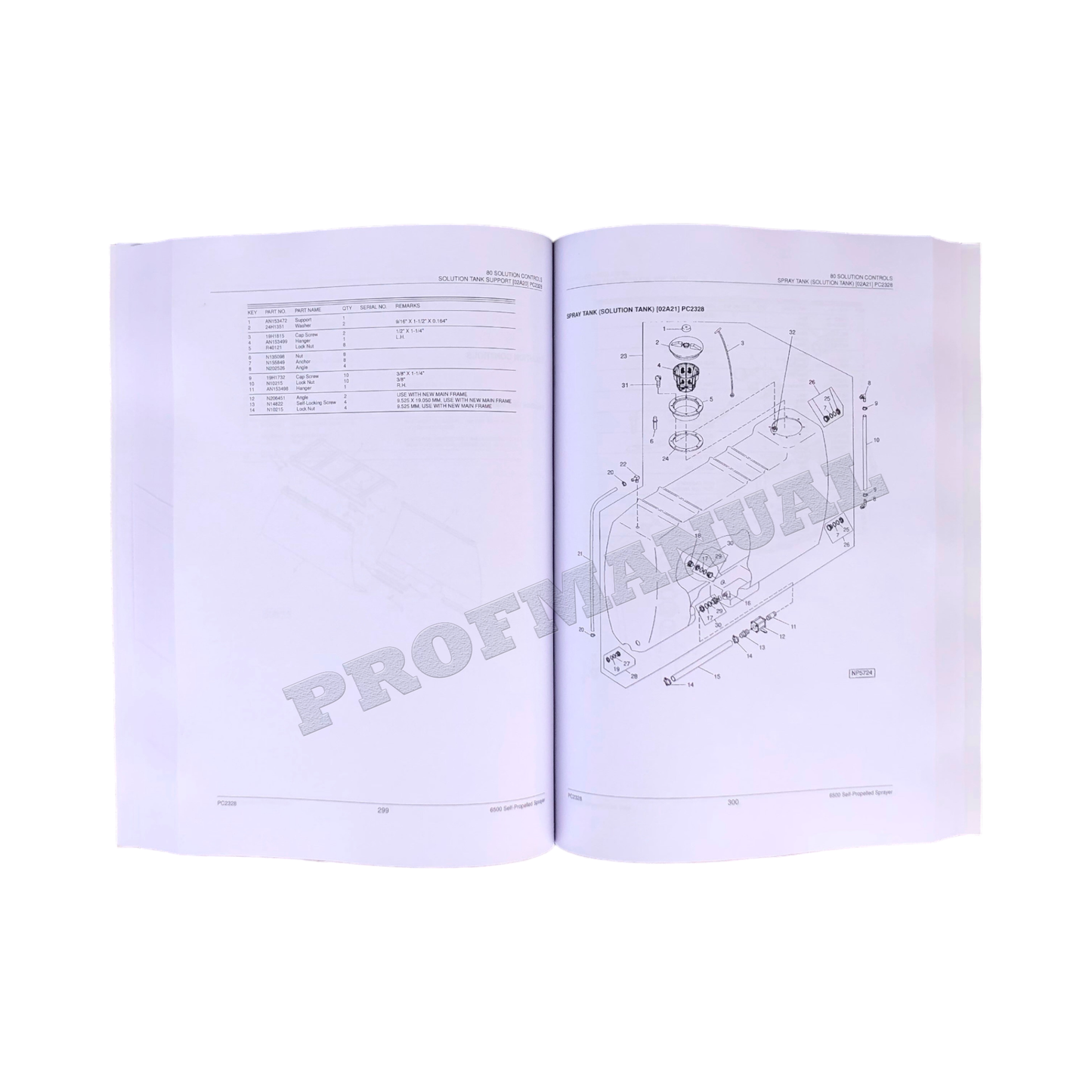 JOHN DEERE 6500 SELF-PROPELLED SPRAYER PARTS CATALOG MANUAL