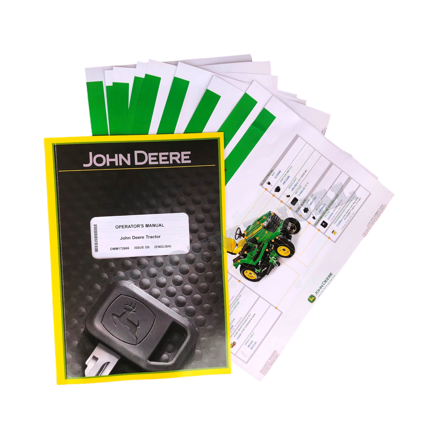 JOHN DEERE X710 X730 X734 X738 X739 TRACTOR OPERATORS MANUAL + !BONUS! OMM172666