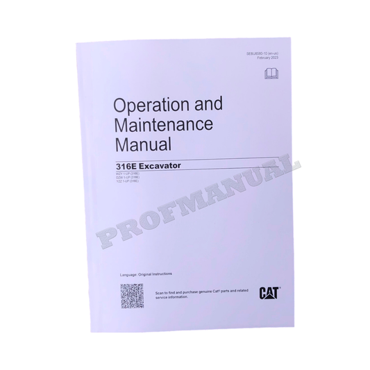 Caterpillar 316E Excavator Operators Maintenance Manual