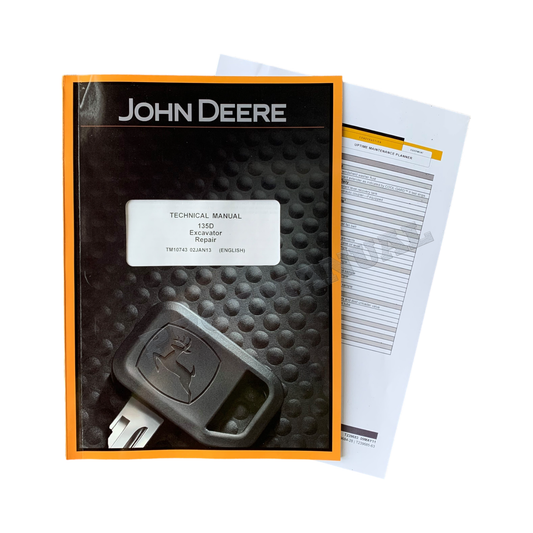 JOHN DEERE 135D EXCAVATOR REPAIR SERVICE TECHNICAL MANUAL TM10743 +BONUS!