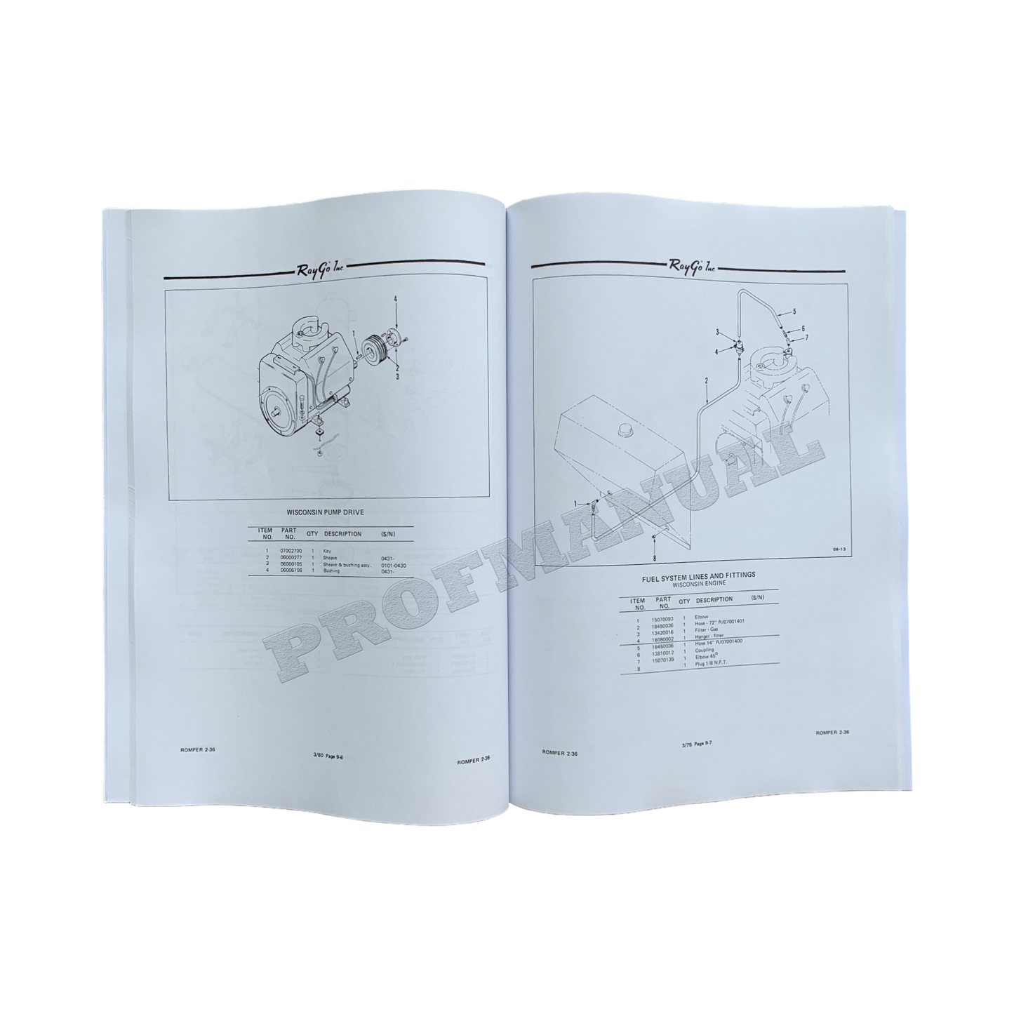 Caterpillar Cat Raygo Romper 2 36 Vibratory Roller Parts Catalog Manual